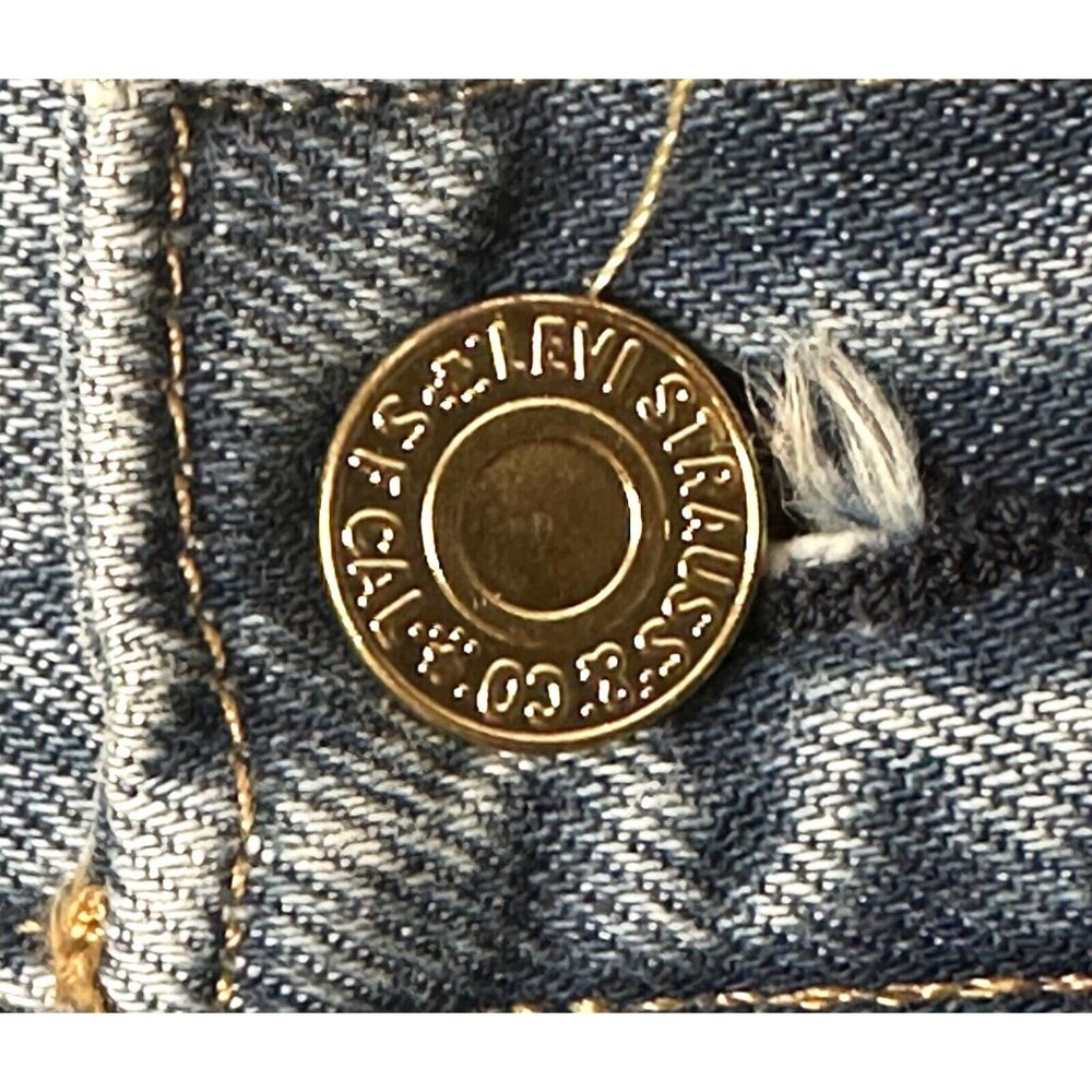 Levi's Super Mario Womens Jeans 501 Original Cropped Light Wash Blue W 26 x L 30 - Picture 7 of 16